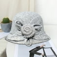 thumbnail image 2 of Hats Christmas Women'S Autumn And Winter Flowers Round Top Casual Fisherman'S Basin Cap Small Bowler Winter Hats For Women, 2 of 3