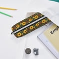 thumbnail image 6 of Yiaed Fall Daisy Leaf Nuts Print Leather Pencil Case - Leather Pen Pencil Holder - Elegant & Practical Pencil Pouch for Work & Office, 6 of 7