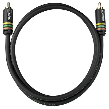 ELE11001M Element-Hz™ Universal Single RCA Cable (1 Meter / 3.28ft Black)