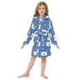 thumbnail image 6 of FORMRS Kids Bathrobe Unisex Hooded Robe Toddler Pajamas Sleepwear, Size 4-6T, White Polar Bear, 6 of 7