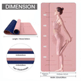 thumbnail image 3 of Non Slip TPE Yoga Mat with Alignment Marks 72 L x 32 W x 0.32 Th Inches Extra Wide Anti Tear Exercise Mat with Carrying Strap and Bag, 3 of 6