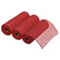 thumbnail image 1 of Unique Bargains 3pcs 10 Inch Poly Burlap Mesh for Wreath, Decorative Mesh Fabric Ribbon 6.4 Yard for Christmas, Red, 1 of 7
