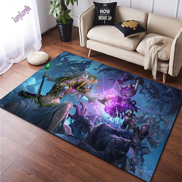 World of Warcraft – tapis de sol antidérapant avec motifs imprimés, créatif Cool, style bohème, pour salon, décoration, tapisserie18120x160cm(47x62 in) zhangyuxiang unisex