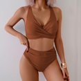 thumbnail image 6 of MSJUHEG Knot Front,Bikini Sets for Women,Peplum Swimsuits for Women,High Waisted Bikini Sets for Women,High Waisted Swimsuits for Women,Bathing Suits for Women,Tie Back Bathing Suit Red 2XL, 6 of 8