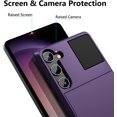thumbnail image 5 of for Samsung Galaxy S23 Case Wallet Credit Card Holder ID Slot Sliding Door Hidden Pocket Men Women Anti-Scratch Dual Layer Hybrid Bumper Armor Protective Shell Back Cover 6.1" GreyPurple, 5 of 7