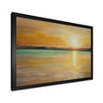 thumbnail image 2 of Designart 'Abstract Yellow Sunset At The Horizon' Nautical & Coastal Framed Art Print, 2 of 4