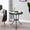 thumbnail image 1 of Royalbelle Table Bistro Ronde de 24 Po en Aluminium Coulé Noir, Table Basse d'Extérieur, 1 of 8