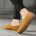 thumbnail image 5 of Big Size Women's Casual Loafers Leather Shoes Lightweight Casual Walking Shoes Female Moccasins Classic Penny Loafer Flats Boat Shoes, 5 of 8
