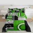 thumbnail image 2 of Homewish Geometric Circle Queen Comforter Set,Modern Abstract Art Bedding Sets,Green Gray Black Bedding Comforter Set For Boys,Ultra Soft Home Decor Reversible,3 Pieces, 2 of 8