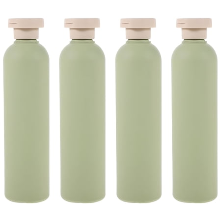 ACDANC 4 pcs Plastic Shampoo Bottles Empty Shampoo Dispenser Bottle Lotion Bottle with Flip Lids