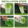 thumbnail image 4 of Limpiador de patas de perro, cuidado de patas de perro con toalla, cepillo de limpieza portátil para mascotas para perros activos (10 * 8 * 15 cm, verde), 4 of 5