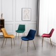 thumbnail image 2 of Roundhill Furniture Aufurr Modern Velvet Dining Chairs - Set of 2 - Blue, 2 of 10