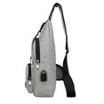 thumbnail image 3 of Bag Chest Pack Shoulder Bag Mens Outdoor Sports Causal Daypack - Gray, 33x16x8cm, 3 of 8