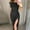 Black, variant on IDALL Prom Dresses,Formal Dresses Women Off Shoulder High Slit Bodycon Dress Short Sleeve Dresses Graduation Dress,Bodycon Dresses,Petite Dresses Black Dress L