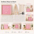 thumbnail image 3 of Square Pink Felt Letter Board with Wooden Frame, 170+ Letters Symbols for Home Decor Announcements, 3 of 6