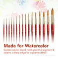 thumbnail image 4 of Princeton Brush Heritage Synthetic Sable Watercolor & Acrylic Brush, Round, 8, 4 of 5