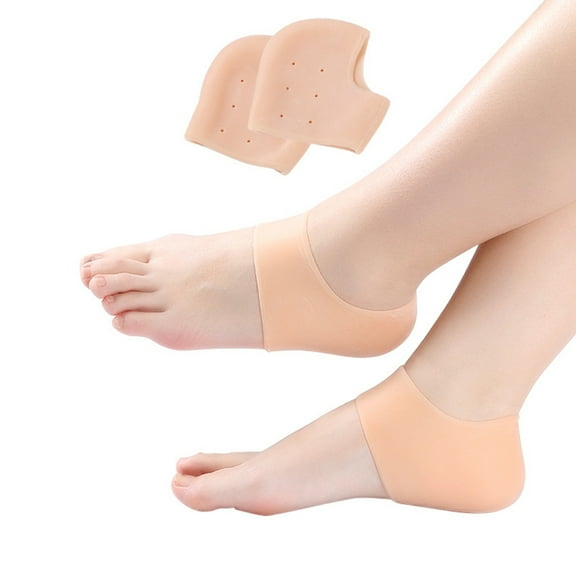 SPRING PARK Unisex Invisible Breathable Silicone Heel Socks Anti Crack Foot Protector Socks