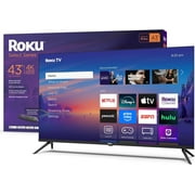 Restored Roku Smart TV 43-Inch Select Series, 4K HDR TV Roku TV with Enhanced Voice Remote