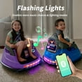 thumbnail image 6 of Hikiddo Electric Bumper Car for Kids, 12V Bumper Car Ride on Toys for Toddlers Aged 1.5-5 with Remote, Bluetooth - Purple, 6 of 10