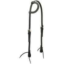 Weaver Black Leather Sliding Ear Headstall