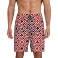 thumbnail image 1 of Balery Poker Pantalones cortos de pijama de punto de algodón para hombre con cinturilla y bolsillos-X-Large, 1 of 6