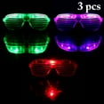 thumbnail image 2 of LED Glasses Shutter Shades 3 Pairs Plastic Party Eyeglasses Flashing Sunglasses, 2 of 10