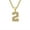 Gold Number 2, variant on Number Necklace for Men Women Stainless Steel Digital 0-9 Pendant Chain Cubic Zirconia Silver Gold Plated Personalized Statement Cool Simple Punk Dainty Jewelry Silver 8