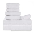 thumbnail image 2 of BNM Rayon from Bamboo Cotton Blend 8 Piece Bathroom Towel Set, White, 2 of 12
