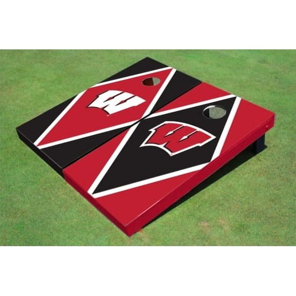 University of Wisconsin Alternating Diamond Cornhole Boards