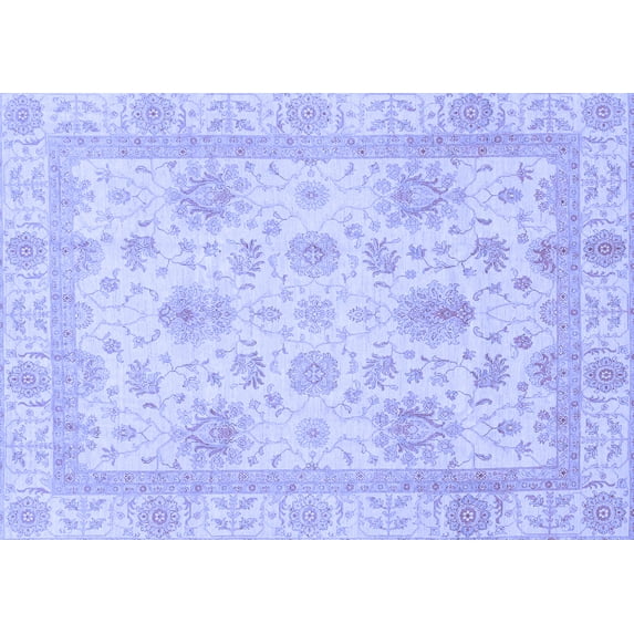 Ahgly Company Indoor Rectangle Oriental Blue Modern Area Rugs, 8' x 12'