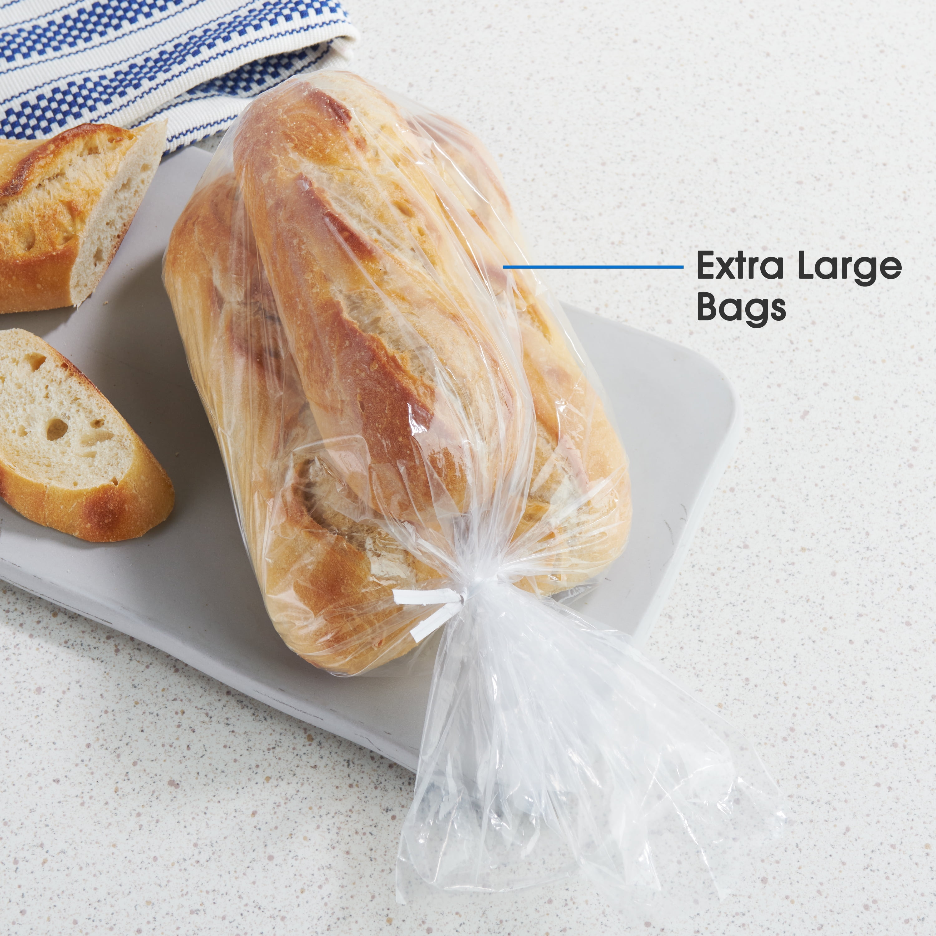 Twist Tie Food & Bread Storage Gallon Bags, Food Storage Bags