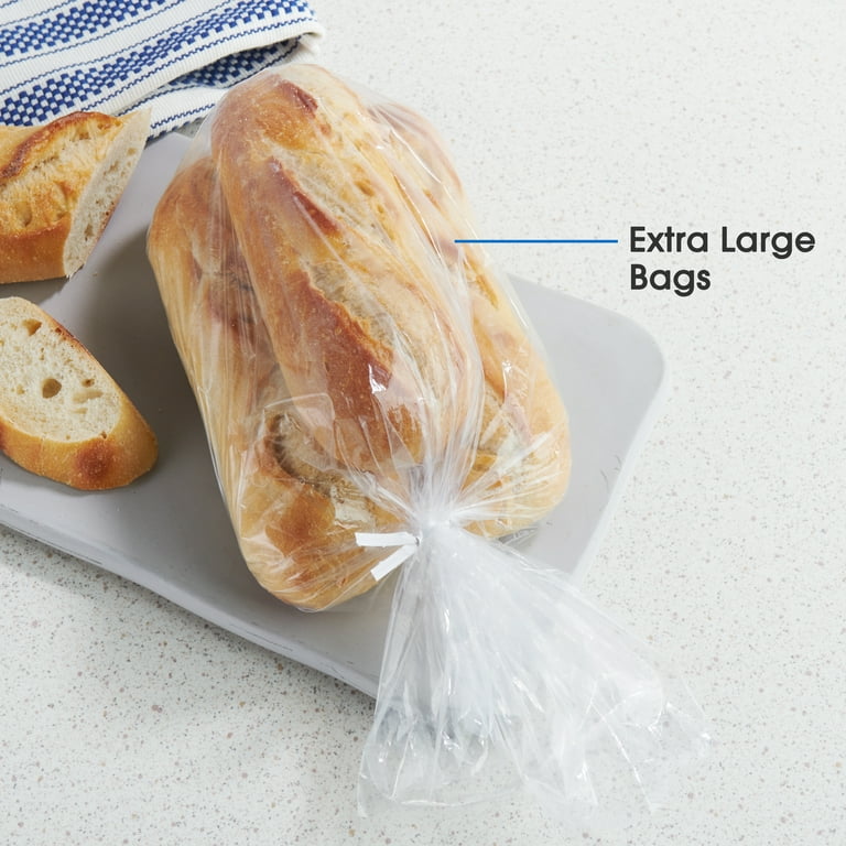 Selection Extra large all purpose freezer bags with twist ties