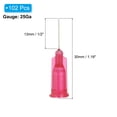 thumbnail image 2 of 25Ga Dispensing Needles, 102PCS 1/2 Inch Industrial Blunt Tip Dispensing Needle Syringes with Luer Lock Needle for Refilling Liquid Inks Adhesive Glue Oil,Rose Red, 2 of 7