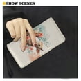 thumbnail image 6 of Renewold Women Wallet with Wrist Strap Zipper Card Holder Mini Wristlet Coin Bag PU Leather Long Clutch Cell Phone Case, Retro Easter Bunny Flower Beige, 6 of 7