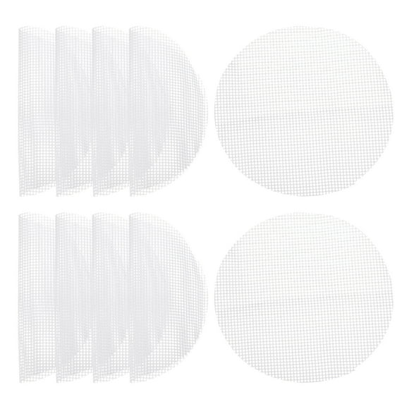 Uxcell 5.5 pulgadas forros de vapor de silicona antiadherente reutilizables, almohadilla de malla para pasteles, blanca, 10 piezas