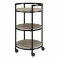 thumbnail image 6 of Evelyn&Zoe Graham 21" Wide Round Bar Cart in Antiqued Gray Oak, 6 of 10