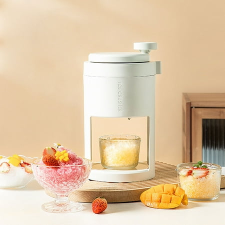 

CQCYD Hand Shaved Ice Machine Manual Fruit Ice Machine HouseholdIce Shaver Small Ice Crusher Non-Stick Kitchen Tools and Gadgets No Fear Heat Kitchen Essential Kitchen Essential White