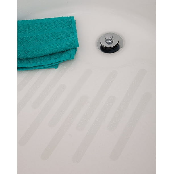 NonSlip Bathtub and Shower Adhesive Treads Clear 7 1/2 inch, 12 Count