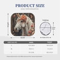 thumbnail image 3 of Gukieu Vintage Floral White Horse Print Car Windshield Sun Visor, Foldable Anti-UV Car Sun Visor Suitable for Vans, Trucks Car Accessories-Medium, 3 of 6