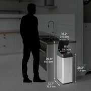 iTouchless 13 Gallon Sensor Kitchen Trash Can with AbsorbX Odor Filter, Stainless Steel
