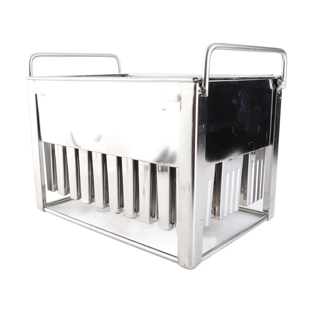 Moldes para helados de acero inoxidable plateado, 30 piezas, moldes para helados DIY con tapa para comercio