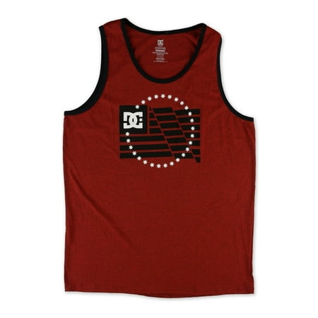 DC Mens Stars & Stripes Tank Top deepredhthr S