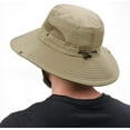 thumbnail image 4 of Zando Breathable Wide Brim Boonie Hat Outdoor Waterproof UPF 50+ Sun Protection Mesh Safari Sun hat for Travel Fishing, 4 of 6
