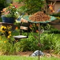 thumbnail image 2 of WKSCLPAI Metal Bird Bath Stand for Outdoors Garden,Bird Feeder with Pole,Retro Wrought Iron Standing Birdbath with 5-Prong Base,Multifunctional Feeder Station, 2 of 7