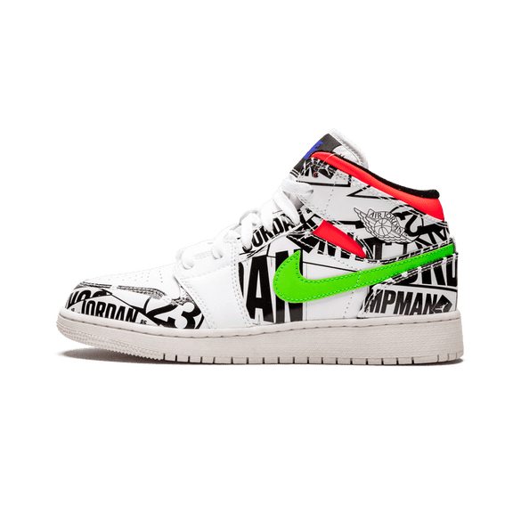 JORDAN GRADE SCHOOL Air Jordan 1 Mid GS "All Over Logos" 554725 143 554725 143 from Stadium Goods