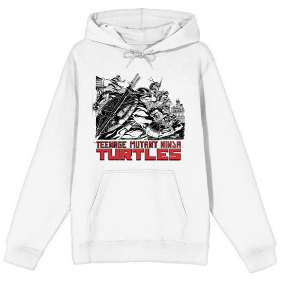 Teenage Mutant Ninja Turtles Comic Art White Hoodie