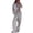 Gray, variant on Clossjun Womens Striped Print Lounge Set 2 Piece Casual Fashion Outfit Long Sleeve Shirt & Wide Leg Pants Set for Fall Wear L