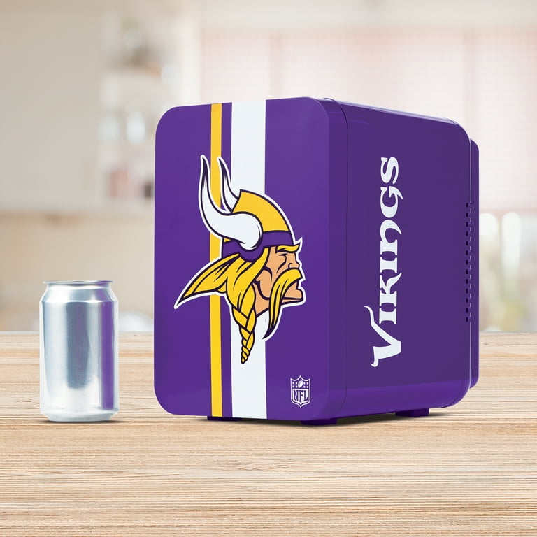NFL Minnesota Vikings Mini Fridge, Purple, 4L, 6 Cans - Walmart.com