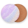 thumbnail image 2 of Rainbow Flower Drinks Coasters, Non-Scratch Cork Base Round Cups Mats for for Wooden Coffee Table, Cool Housewarming Gift for Home Decor, 2 of 7