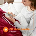 thumbnail image 4 of Degrees of Comfort Sherpa Plush Heated Blanket, Full Size Bed Electric Blankets with 20 Heat Settings Controller | 1-10 Hour Auto Shut Off |Washable, 72" X 84" Red, 4 of 13